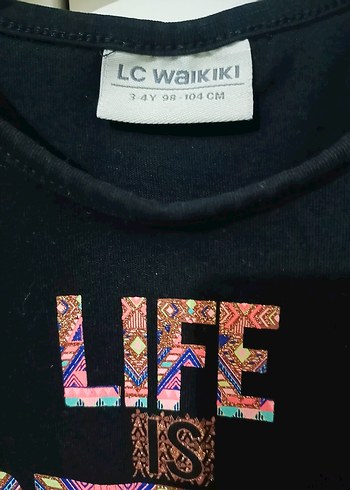 LC Waikiki Kız Çocuk Renkli Baskılı Pamuk Tişört