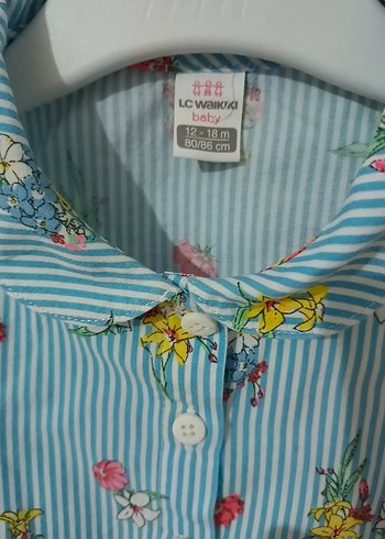 LC Waikiki Çiçek Desenli Uzun Kollu Kız Gömlek