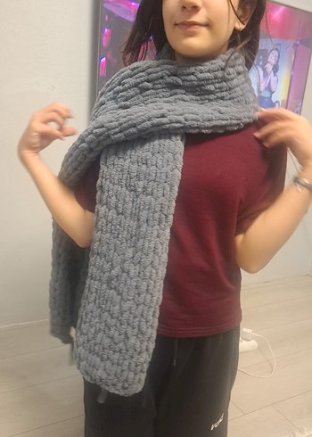 Gri Normcore atkı - Görsel 2