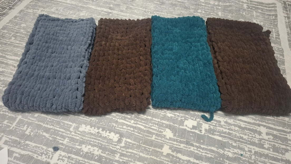 Kadın Kahverengi Örgü Şal - Görsel 4