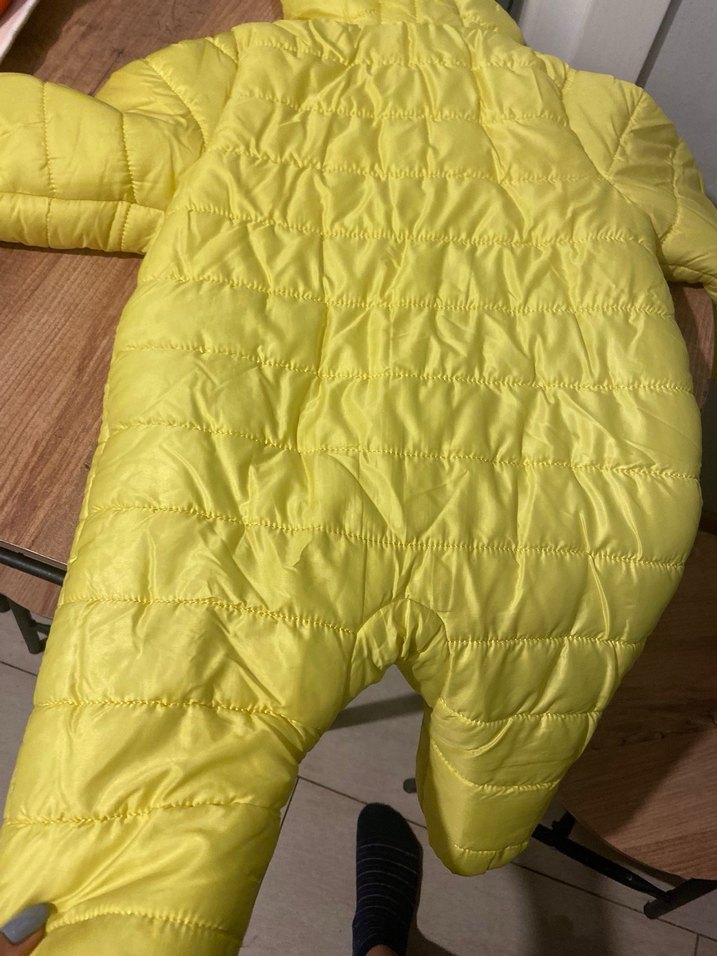 Parlak Sarı astronot Bebek  Tulumu Fermuarlı - Görsel 2