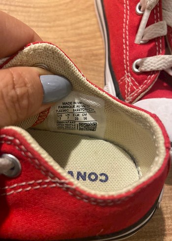 Converse Kırmızı Erkek Ayakkabı Bağcıkları - Görsel 5