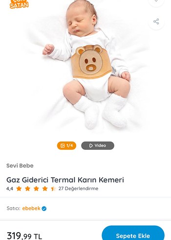 Kiraz Çekirdekli Bebek Bel Bandı - Gaz Giderici - Görsel 4