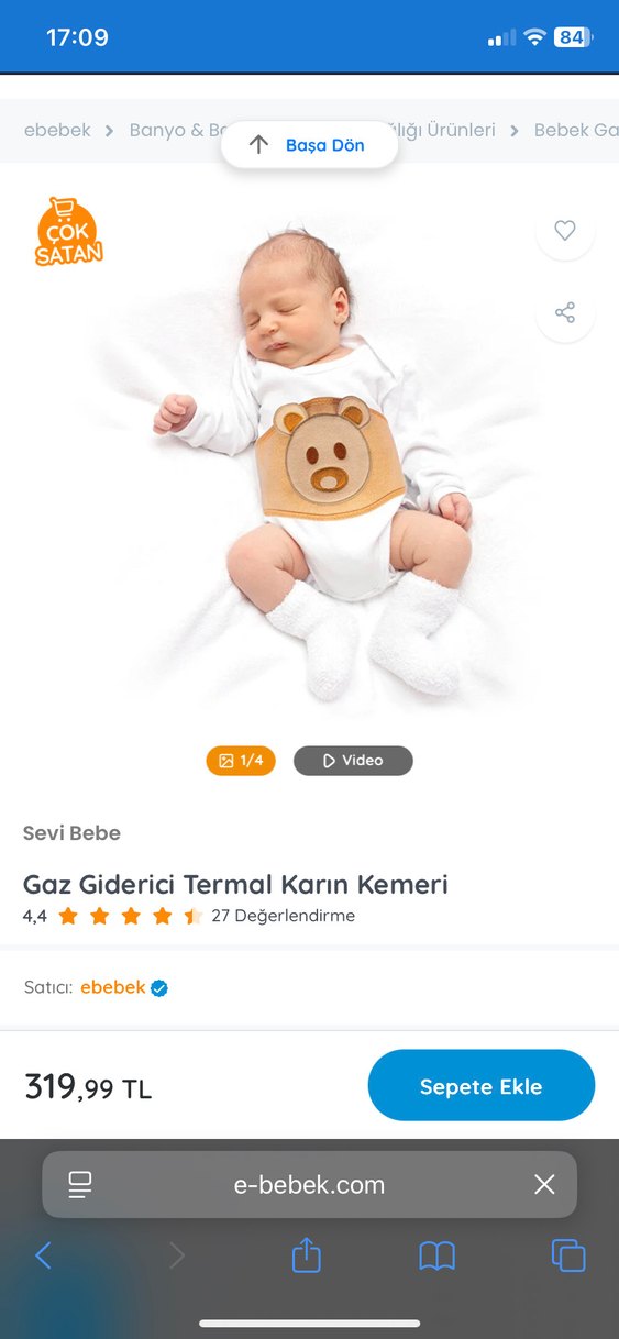 Kiraz Çekirdekli Bebek Bel Bandı - Gaz Giderici - Görsel 4