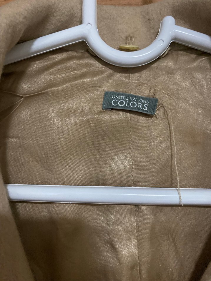 Kürklü Kol Detaylı Bej Kaban - Görsel 3