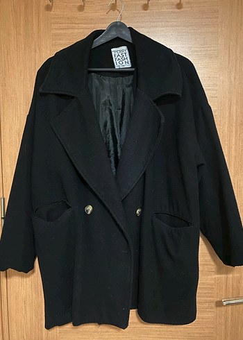 Siyah Oversize Kaban - Görsel 2