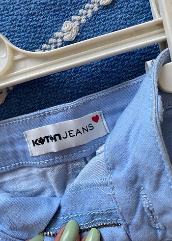 Koton Mavi Denim Midi Etek - Görsel 2