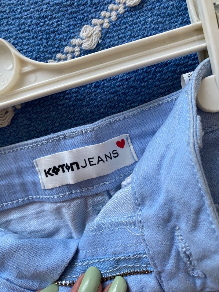 Koton Mavi Denim Midi Etek - Görsel 2