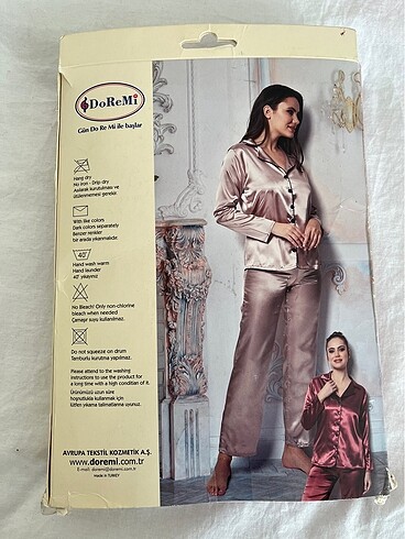 Doremi Doremi uzun kollu saten pijama takımı