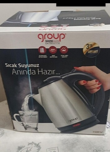 Kettle, su ısıtıcı, sıfır, hiç kullanılmadı