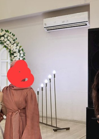 soğan kabuğu astarli ve drapeli abiye elbise