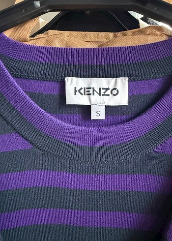 Kenzo Mor Çizgili Kadın Triko Midi Elbise - Görsel 3