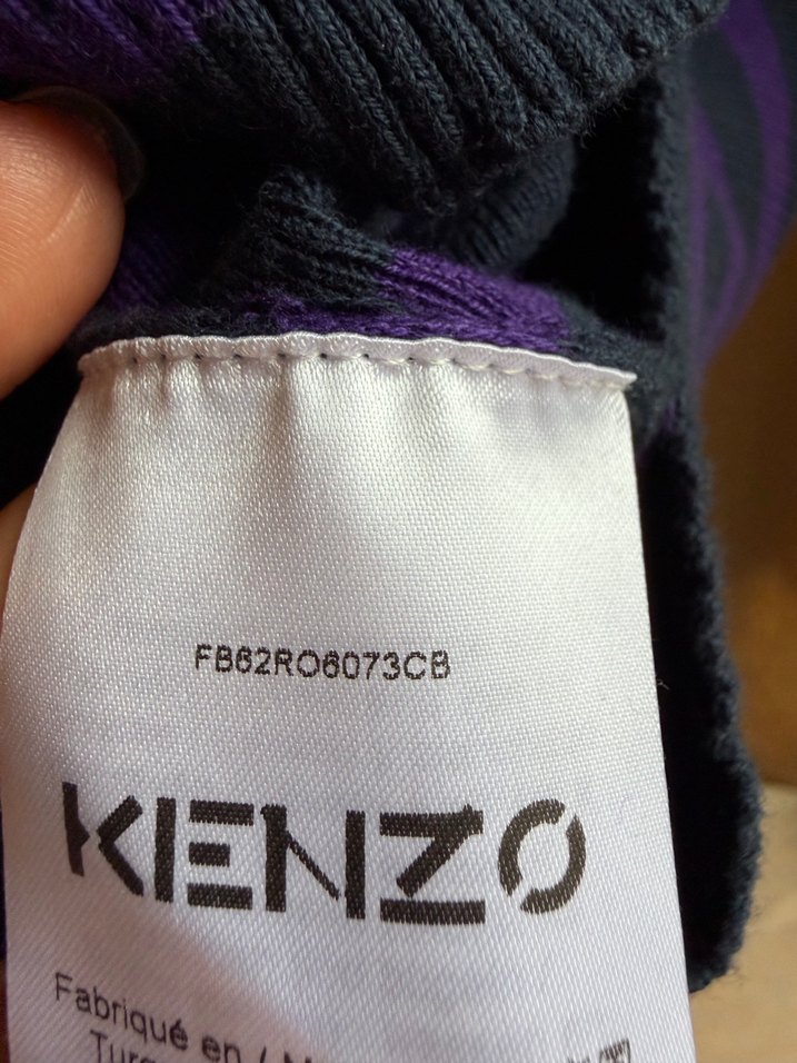 Kenzo Mor Çizgili Kadın Triko Midi Elbise - Görsel 5