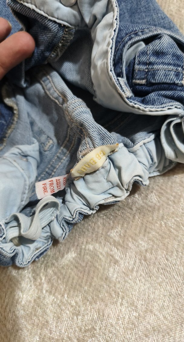 Düğmeli kizÇocuk Kot Pantolon - Görsel 3