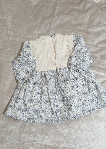 Nakışlı Bohem Kız Çocuk Örgü Elbise - Görsel 2