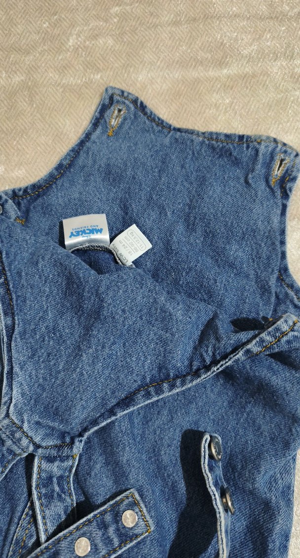 kot elbise kız bebek Minnie mouse nakisli - Görsel 3