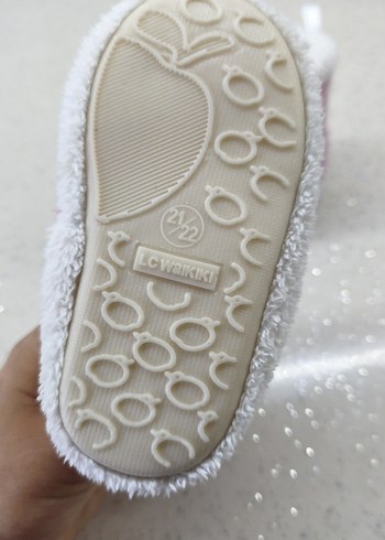 Kız Çocuk Pembe Nakışlı Sıcak Ev Terliği - Görsel 3