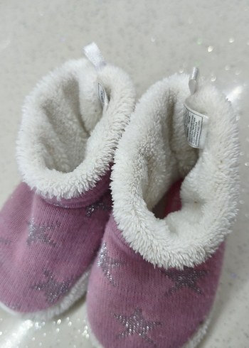 Kız Çocuk Pembe Nakışlı Sıcak Ev Terliği - Görsel 4