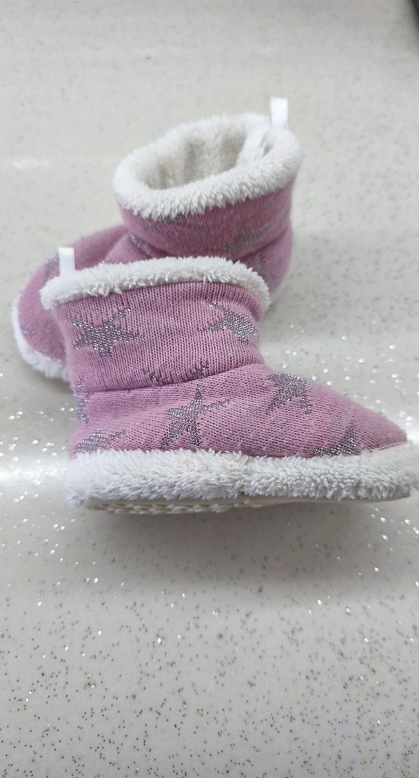 Kız Çocuk Pembe Nakışlı Sıcak Ev Terliği - Görsel 2