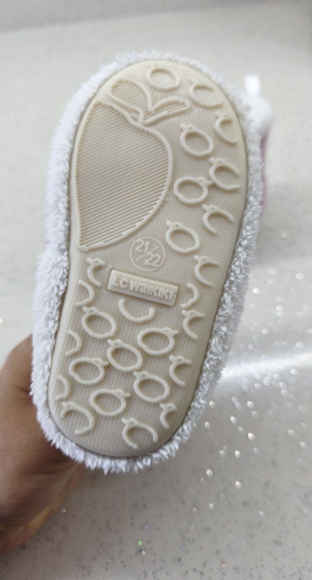 Kız Çocuk Pembe Nakışlı Sıcak Ev Terliği - Görsel 3