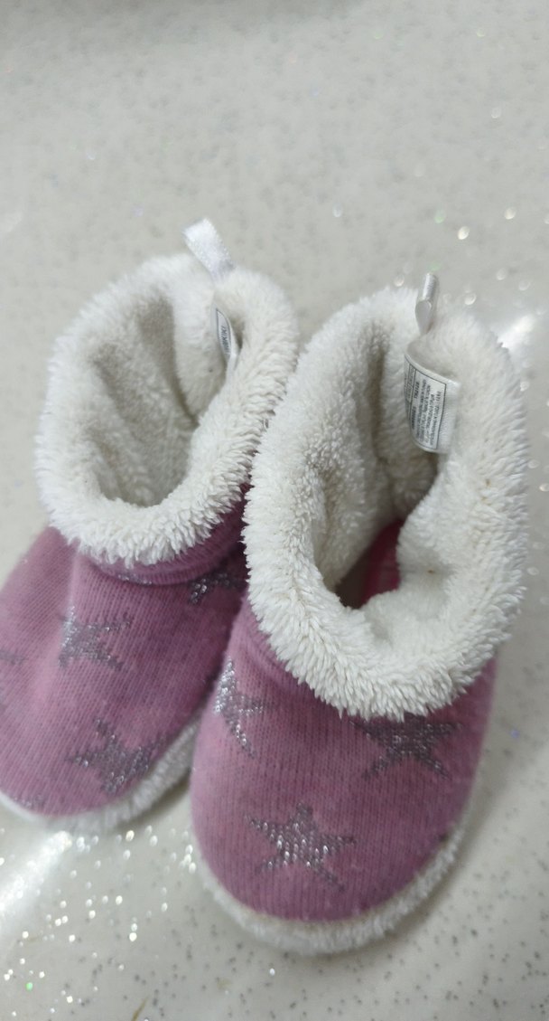 Kız Çocuk Pembe Nakışlı Sıcak Ev Terliği - Görsel 4