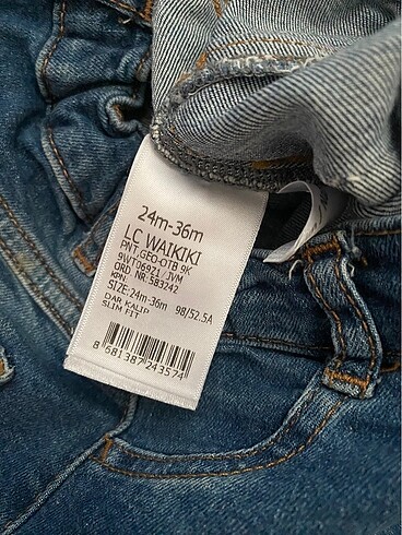 24-36 Ay Beden Lwc jean pantolon