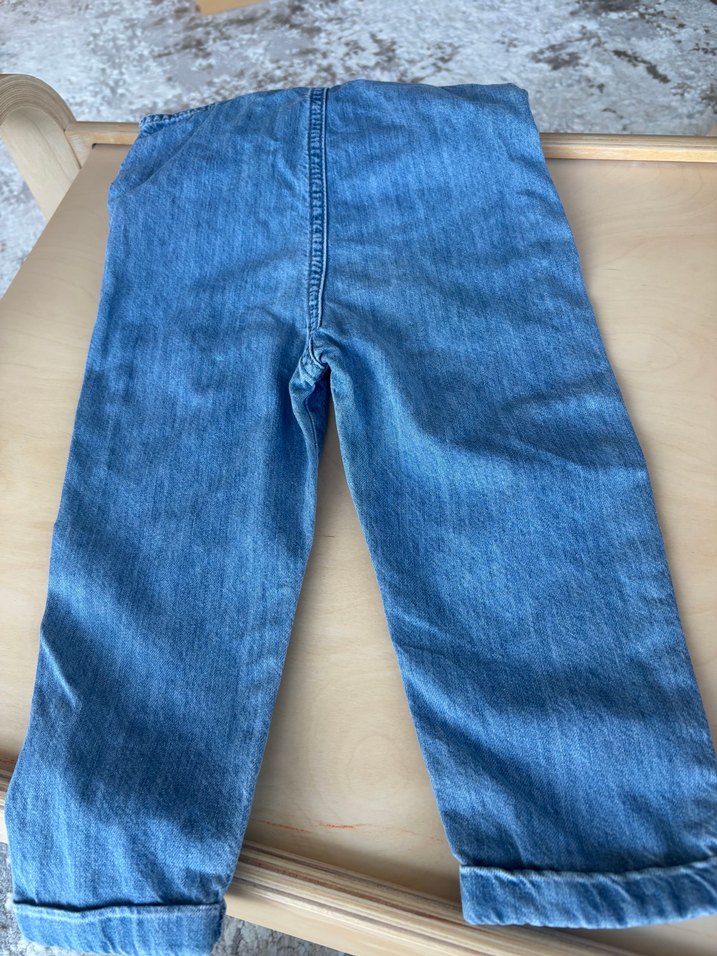 KıÇocuk Mavi Denim Askılı Tulum - Görsel 3