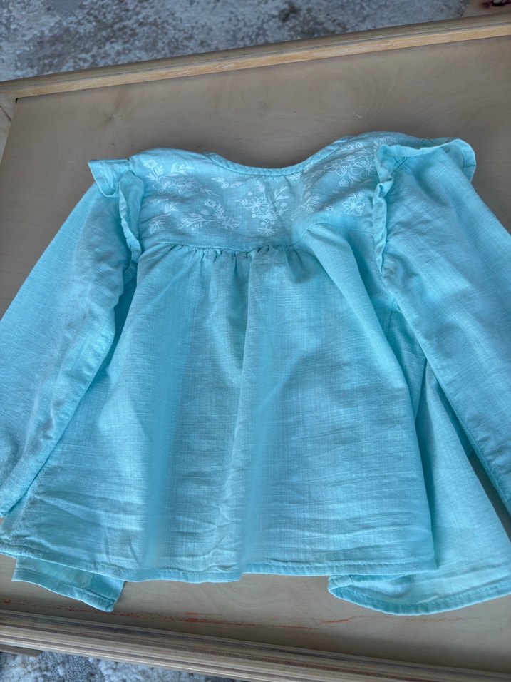 Turkuaz keten gömlek - Görsel 2