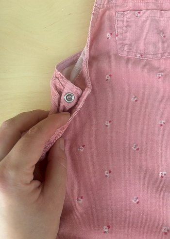 Pembe kadife kız ekbise - Görsel 2