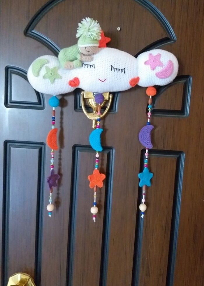 BULUT MODELİ BEBEK ODASI KAPI VE DUVAR SÜSÜ  - Görsel 3