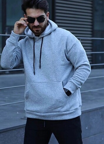 Oversize kapşonlu sweatshirt 