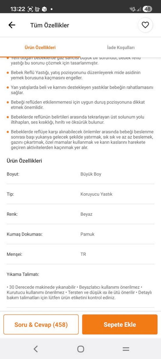 Fisun Baby Bebek Reflü Yatağı Koruyucu Kılıflı - Görsel 2