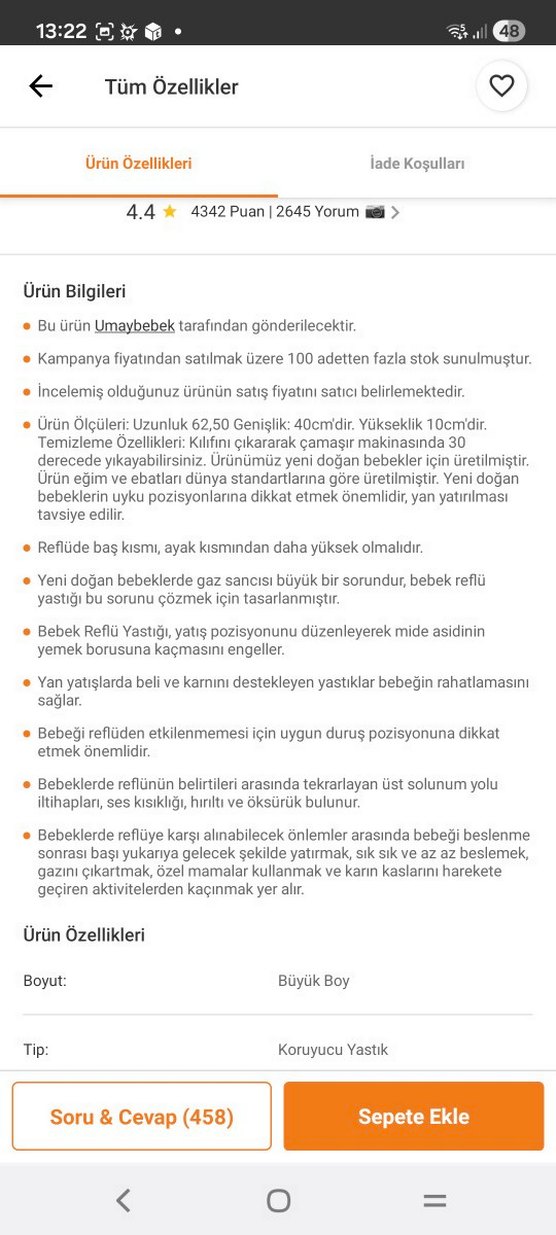 Fisun Baby Bebek Reflü Yatağı Koruyucu Kılıflı - Görsel 3