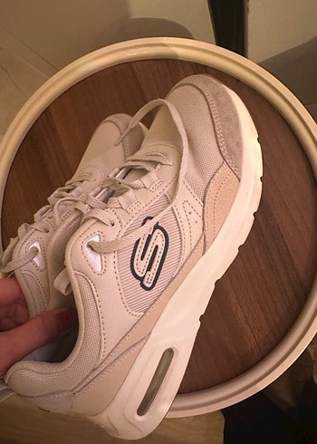 Gri Beyaz Bağcıklı Kadın Spor Ayakkabı - Görsel 4