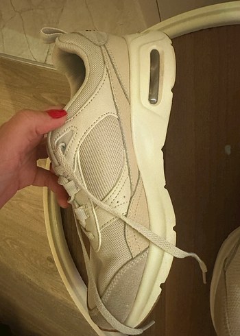 Gri Beyaz Bağcıklı Kadın Spor Ayakkabı - Görsel 3