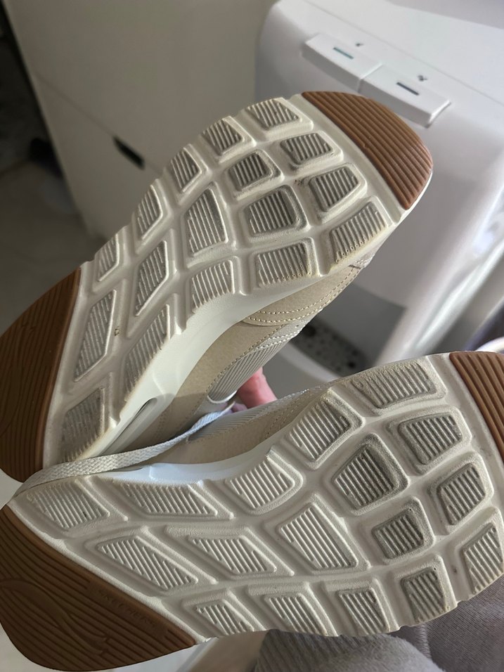 Gri Beyaz Bağcıklı Kadın Spor Ayakkabı - Görsel 5