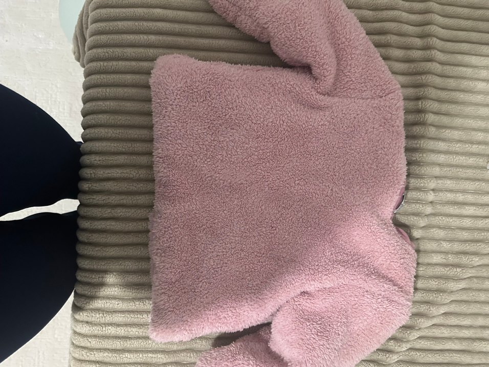 Kız Çocuk Pembe Kürklü Ceket - Görsel 5