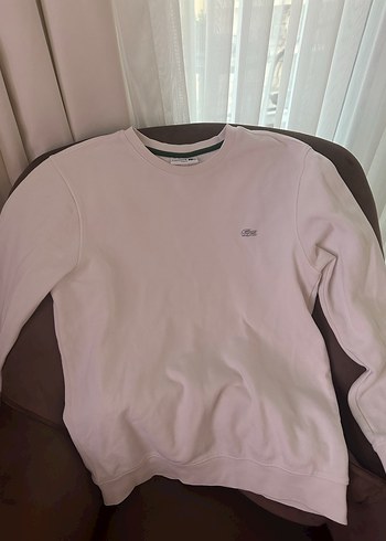 Beyaz Erkek Sweatshirt, Bisiklet Yaka, Rahat Kesim - Görsel 3