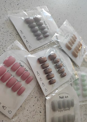 Pastel Renkli Çıkartma Tırnak Seti - Görsel 2