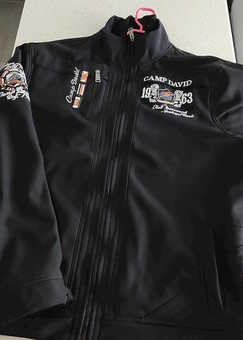 Camp David Siyah Fermuarlı Erkek Biker Mont