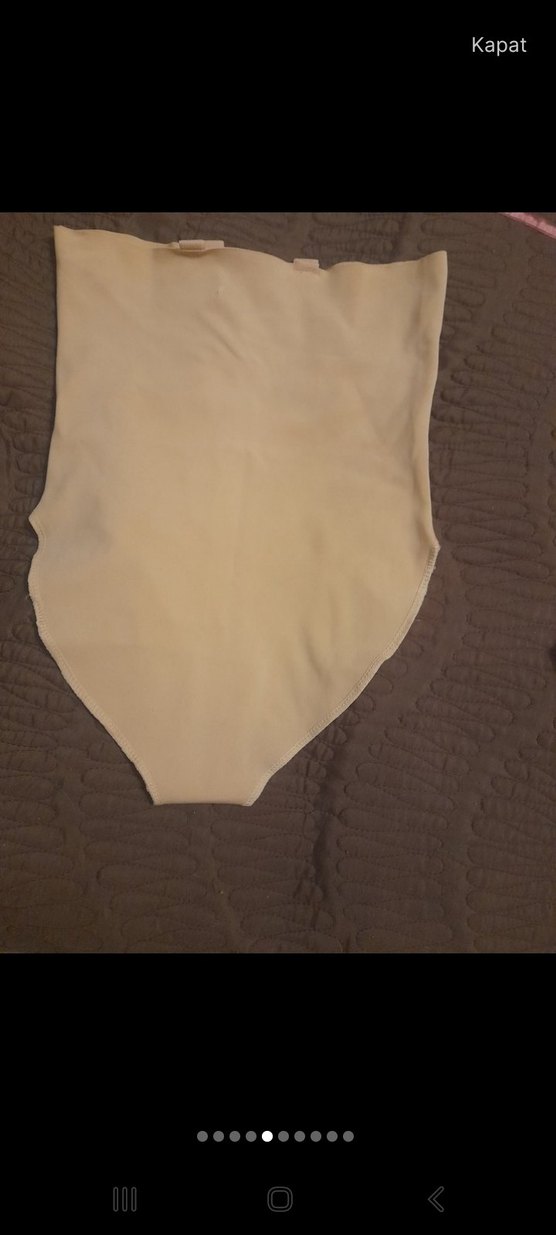 ACİL SATILIK...Bej lazer kesim askıllı inceltici slip korse - Görsel 4