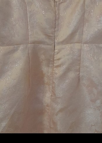 ACİL SATILIK...Pembe Straplez Midi Kokteyl Elbise - Görsel 6