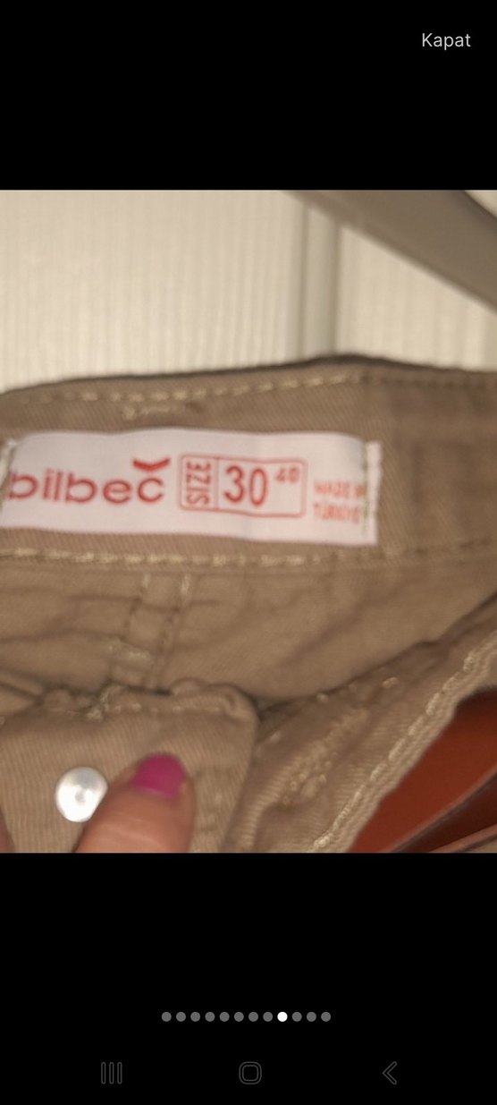 ACİL SATILIK...Kadın Bej Midi Bermuda Şort - Görsel 4