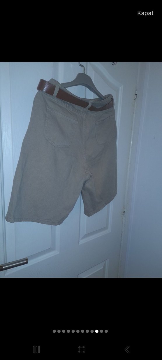 ACİL SATILIK...Kadın Bej Midi Bermuda Şort - Görsel 3