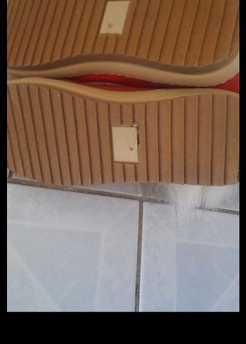 ACİL SATILIK...Kırmızı Kürklü Kadın Kar Çizmesi - Görsel 8