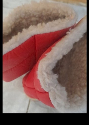 ACİL SATILIK...Kırmızı Kürklü Kadın Kar Çizmesi - Görsel 4