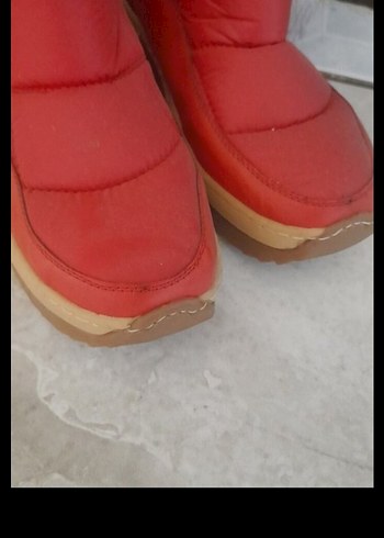 ACİL SATILIK...Kırmızı Kürklü Kadın Kar Çizmesi - Görsel 5