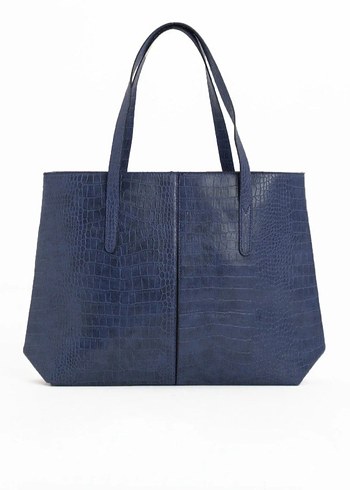 ACİL SATILIK.Kadın Kroko Desen Fermuarlı Büyük Çanta OmuzÇantası - Görsel 8