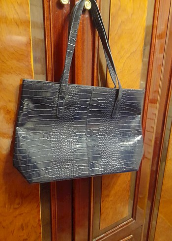 ACİL SATILIK.Kadın Kroko Desen Fermuarlı Büyük Çanta OmuzÇantası - Görsel 2