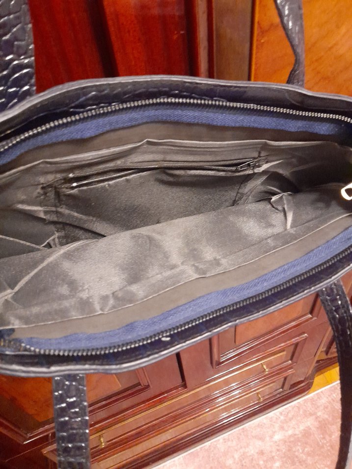 ACİL SATILIK.Kadın Kroko Desen Fermuarlı Büyük Çanta OmuzÇantası - Görsel 5